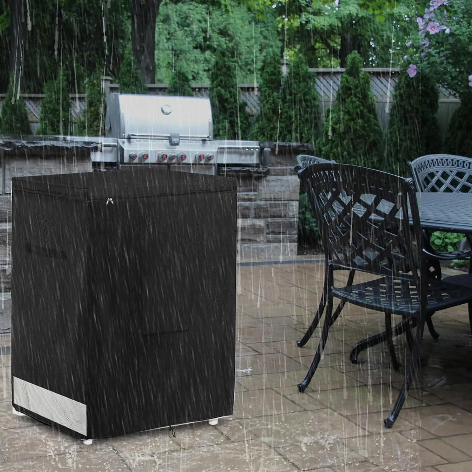 waterproof freezer cover outdoor refrigerator protective cover Chest Freezer Dust protector with Ventilation vent for Patio Yard