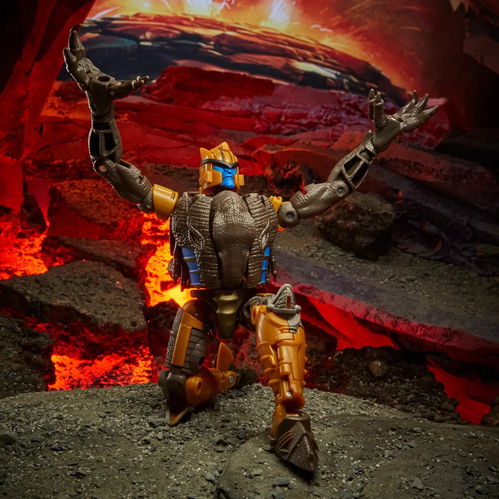 [En stock] Hasbro Transformers War for Cybertron Kingdom Dinobot 18cm Voyager Class coleccionable Anime figura de acción modelo Juguetes