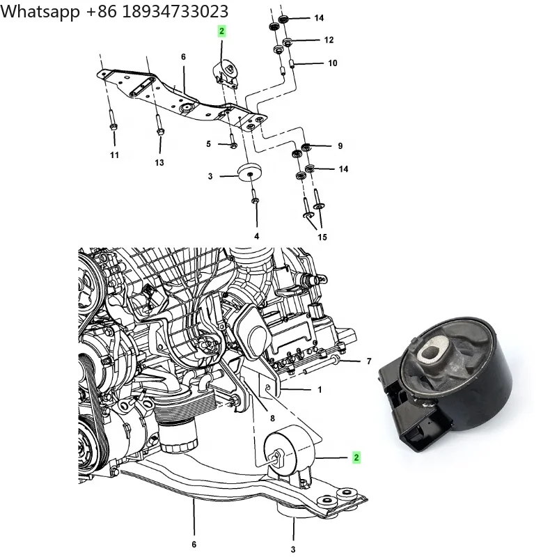 

5171077AC Engine Mount Front Bracket for Dodge Journey 2.7L JC 2009-2010 05171077AC Front Engine Motor Mount Rubber Part