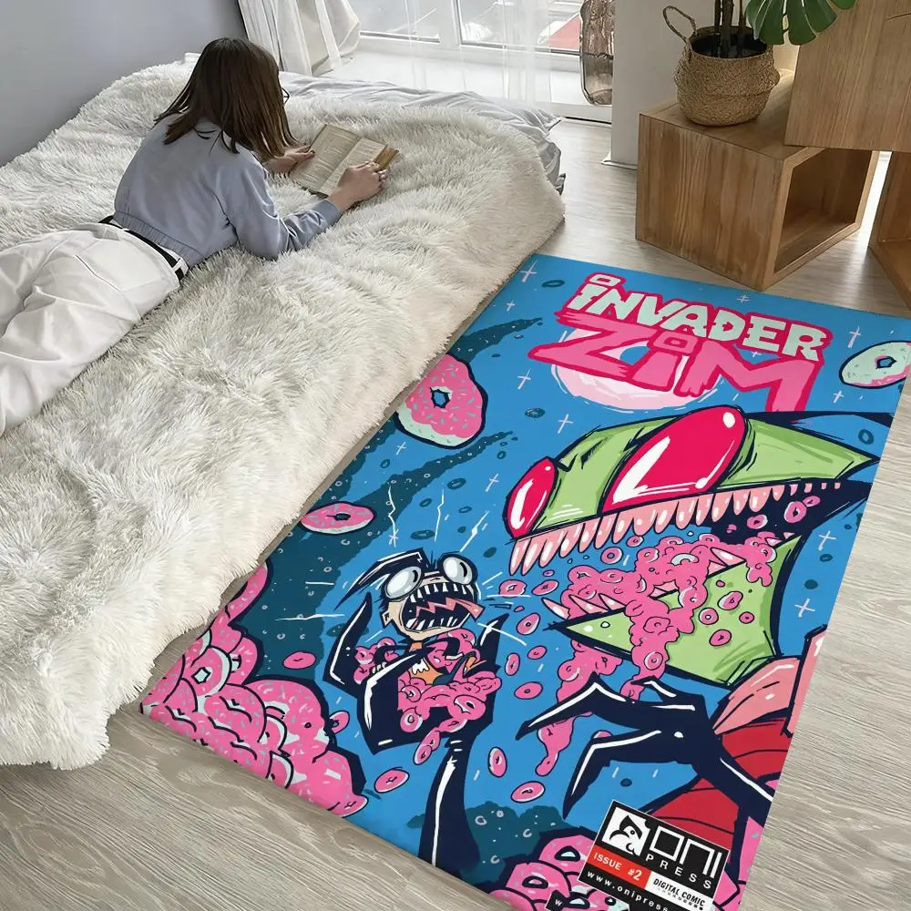 

Floor Mat Soft Thickened Non-Slip Door Mat for Living Room Home Decor Flannel Rugs cool fashion I-Invader ZimS