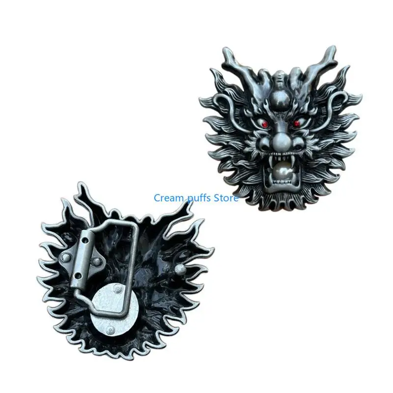 50LE Dragon Buckle for Clasp Buckle Belt Belt محفورة بحزام الخصر #5