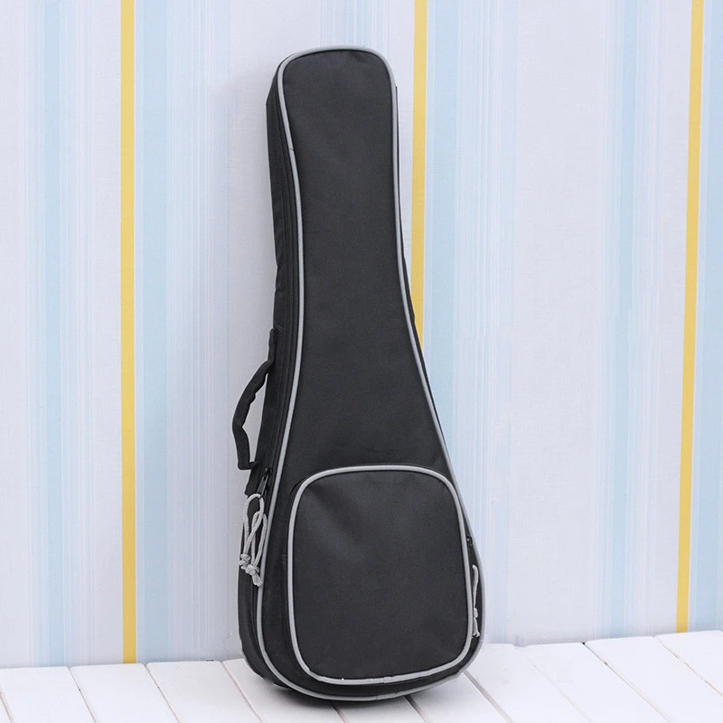 Custodia per borsa per Ukulele zaino 21 23 26 pollici Soprano concerto tenore Ukelele nero Mini accessori per chitarra parti Carry Back Soft Gig