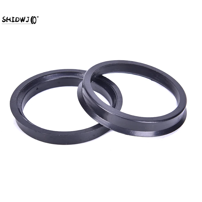 1 Set High Quality 4 Hub Centric Rings Car Wheel Bore Center Collar 66.6-57.1mm For Cars ID 57.1-mm Black Accessories