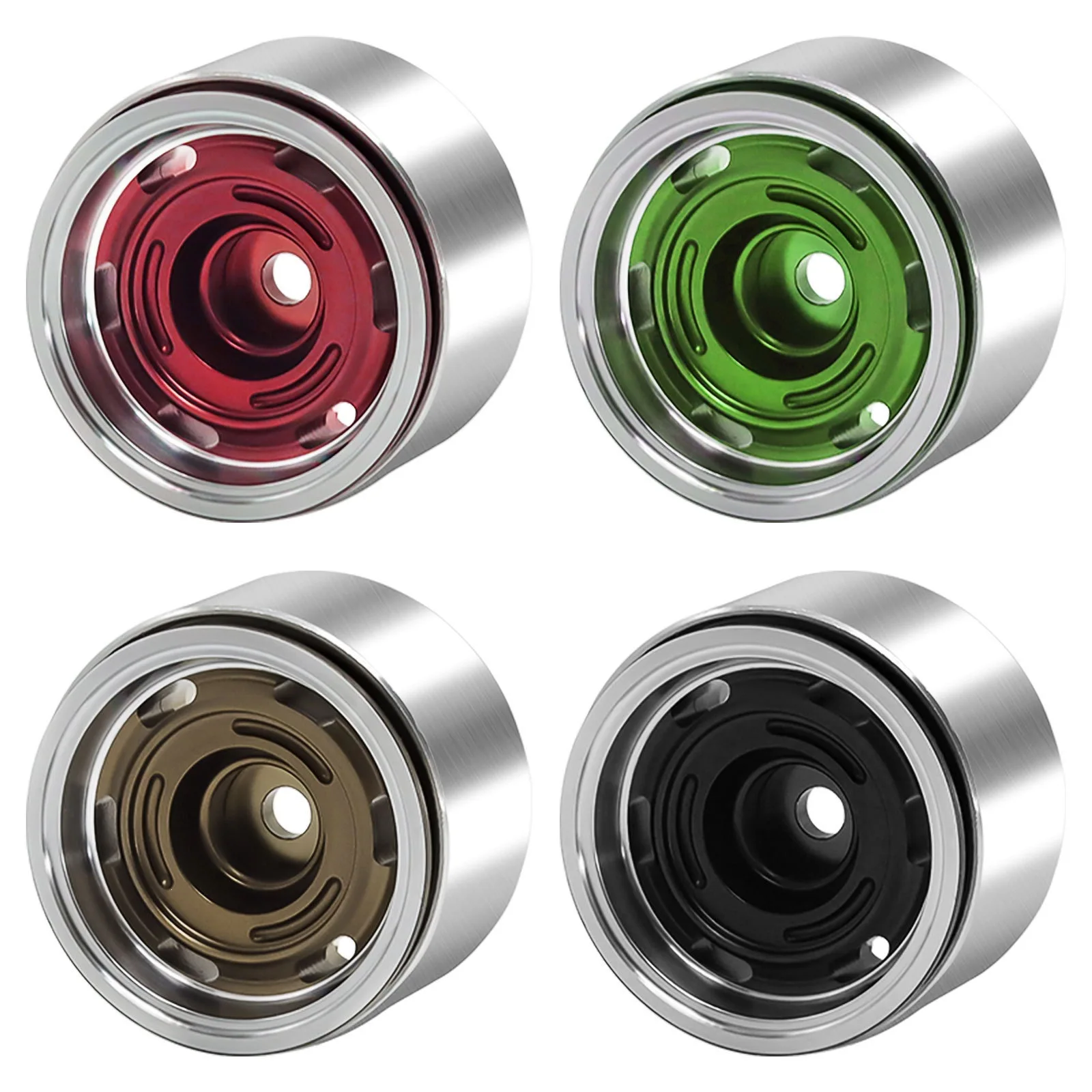 1.0-inch Metal RC Wheels for SCX24 FCX24-W184 1/18 Scale RC Car Upgrade and Modification Parts