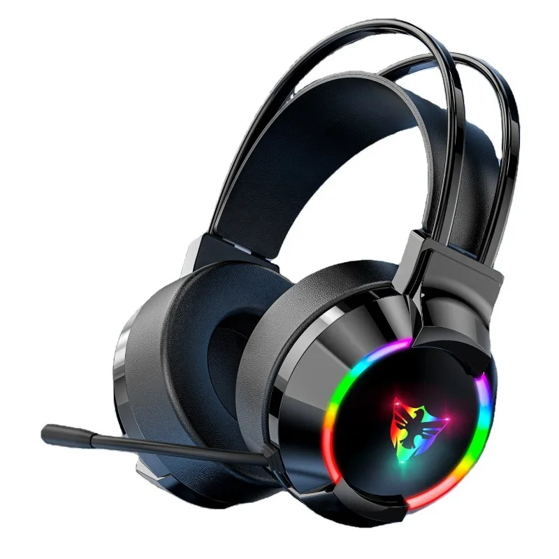 

G606 Over-ear Wired Headphones with Mic for PC Gaming Launched RGB Luminous Hifi Stereo Headset