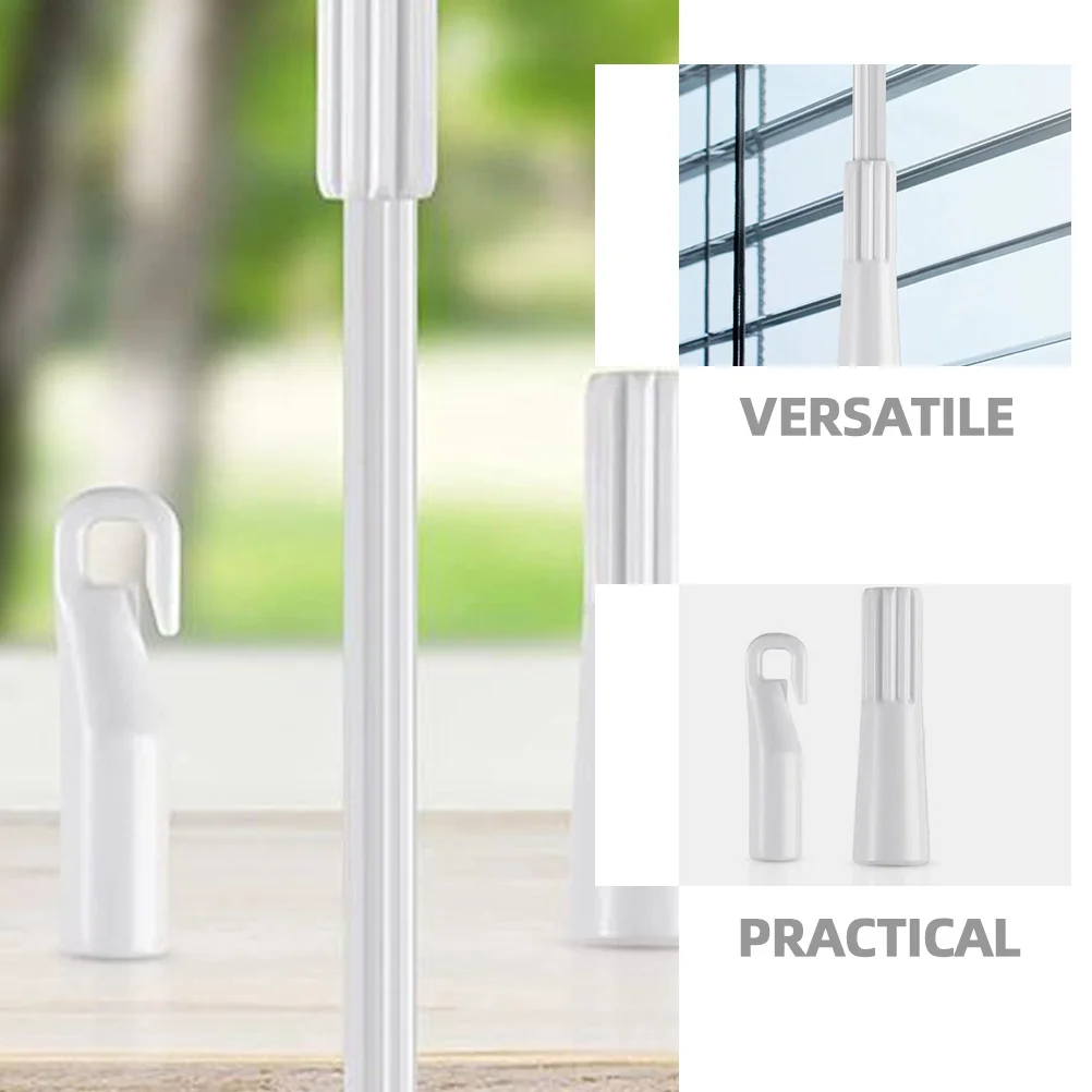 

2Pcs Aluminium Alloy Pom Window Blind Wands Smooth Surface Practical Replacement Curtain Pull Rods Long Tilt Wand