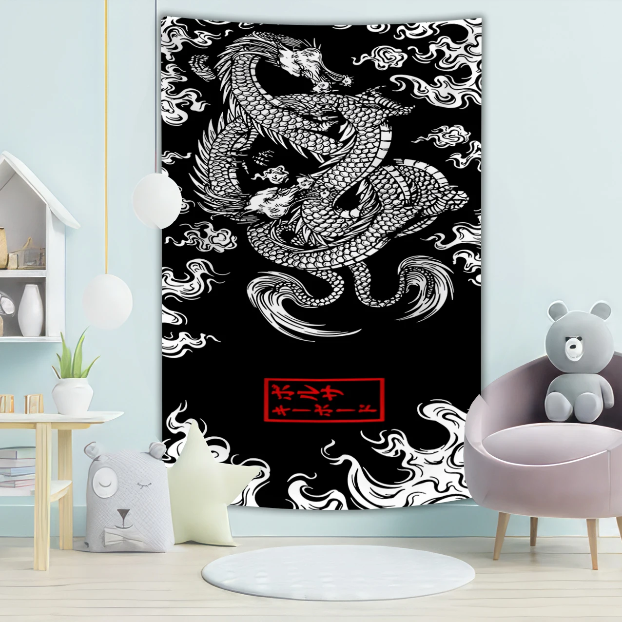 Apanese Dragon Large Gaming Tapestry Printing Living Room Bedroom Sofa Home And Decoration Anime Banner Background Cloth