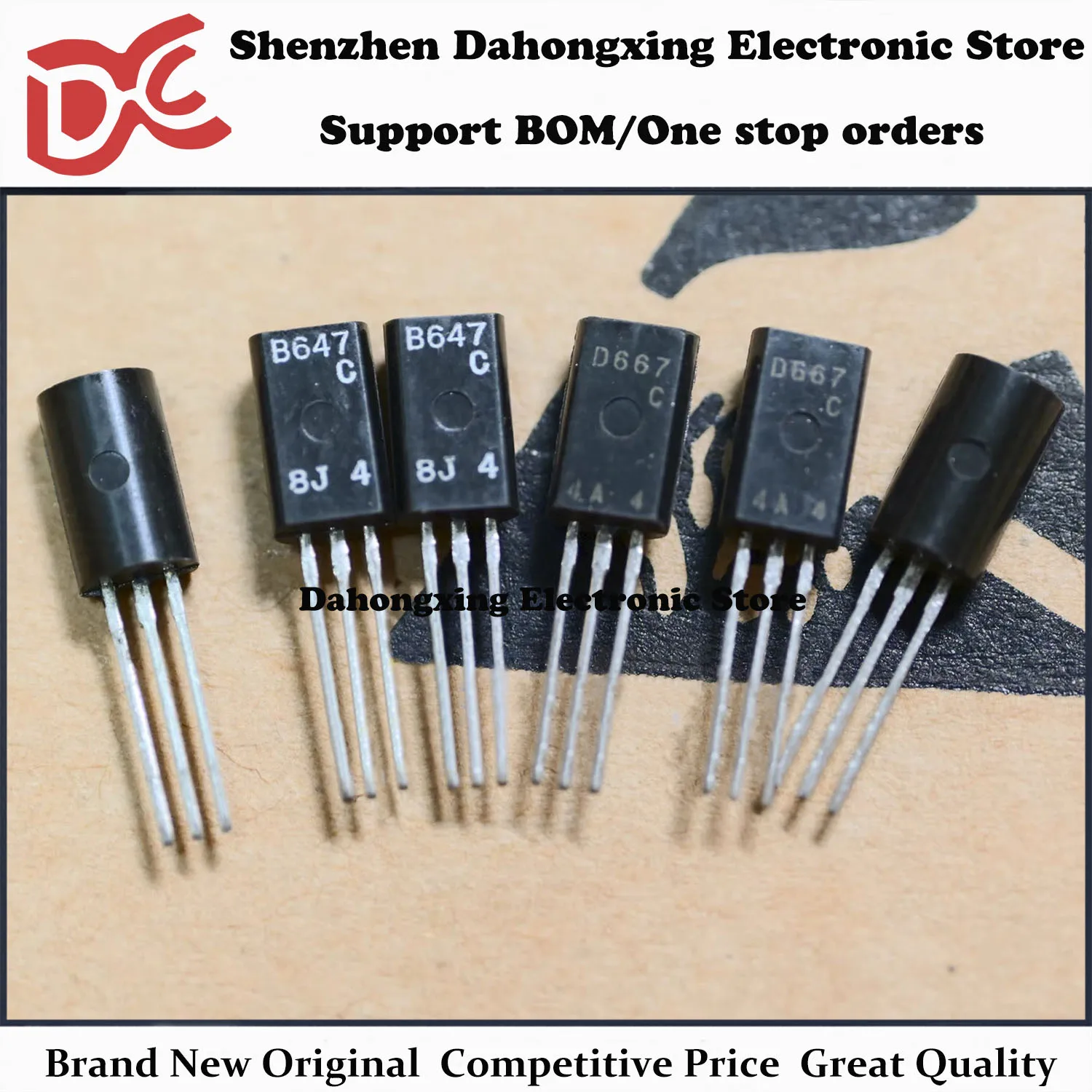 New Original 10Pairs 2SB647C B647 2SD667C D667 TO-92 Audio Amplifier Transistor Electronic Components Great Quality