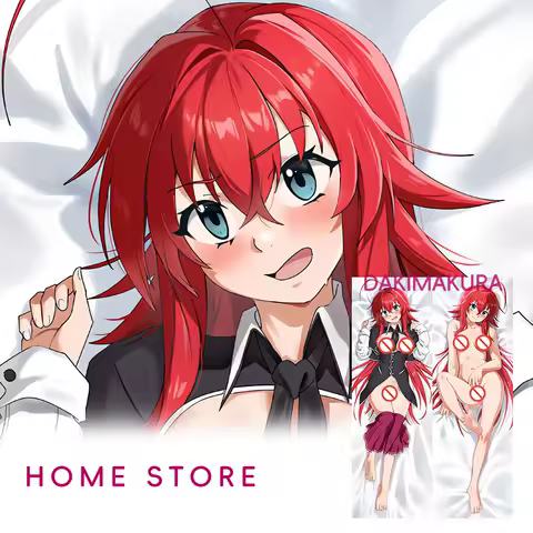 High School Dxd Rias Gremory Dakimakura Cover Anime Double-Sided Print Pillowcase Life-Size 2way Body Pillow