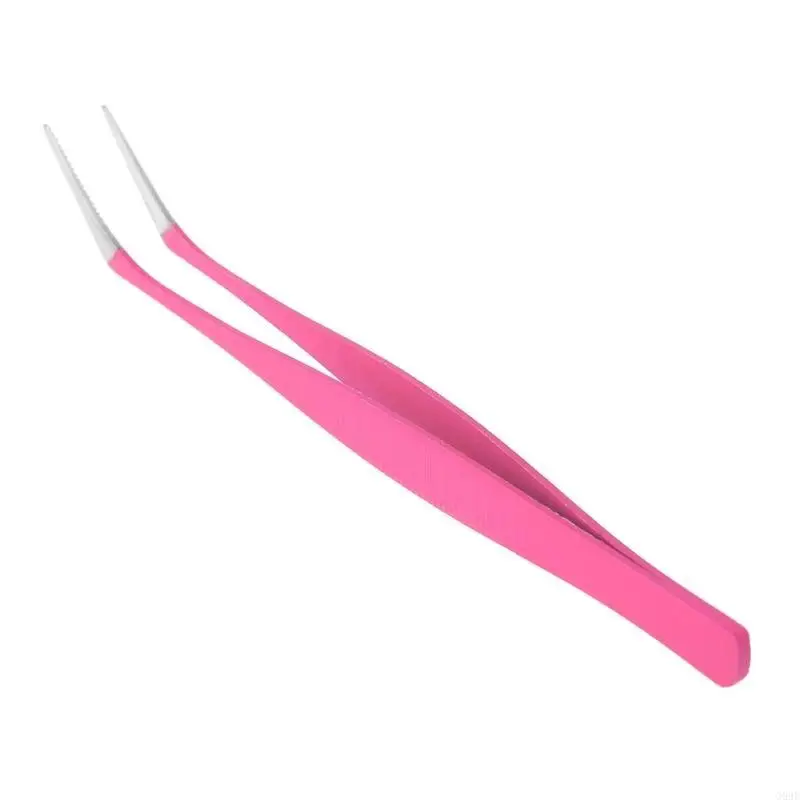 G99E 2pcs Stainless Steel Tools Eyelash Extension Tweezers Nippers Pointed Clip