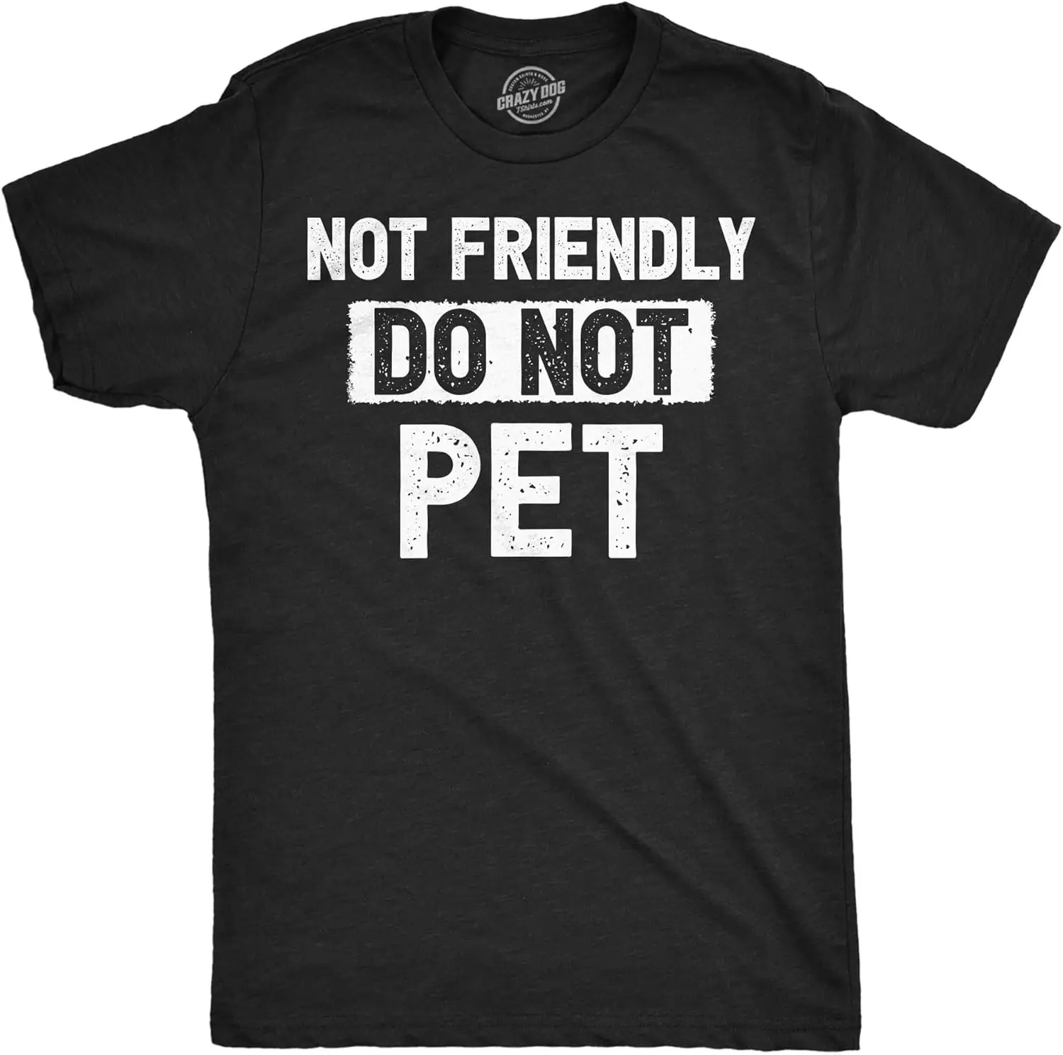 Mens Funny T Shirts Friendly Do Not Pet Sarcastic Warning Graphic Novelty Tee For Men 100% Cotton Trendy Y2K Short-Sleeve