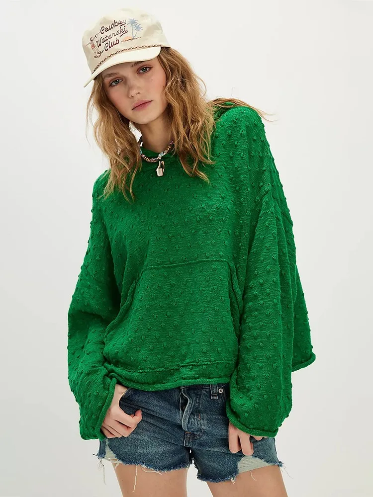 2025 Hoodie Woman Clothing Pullovers Fall Clothes Solid Color Hooded Long Sleeves Loose All-match Simple Style Casual Commuting