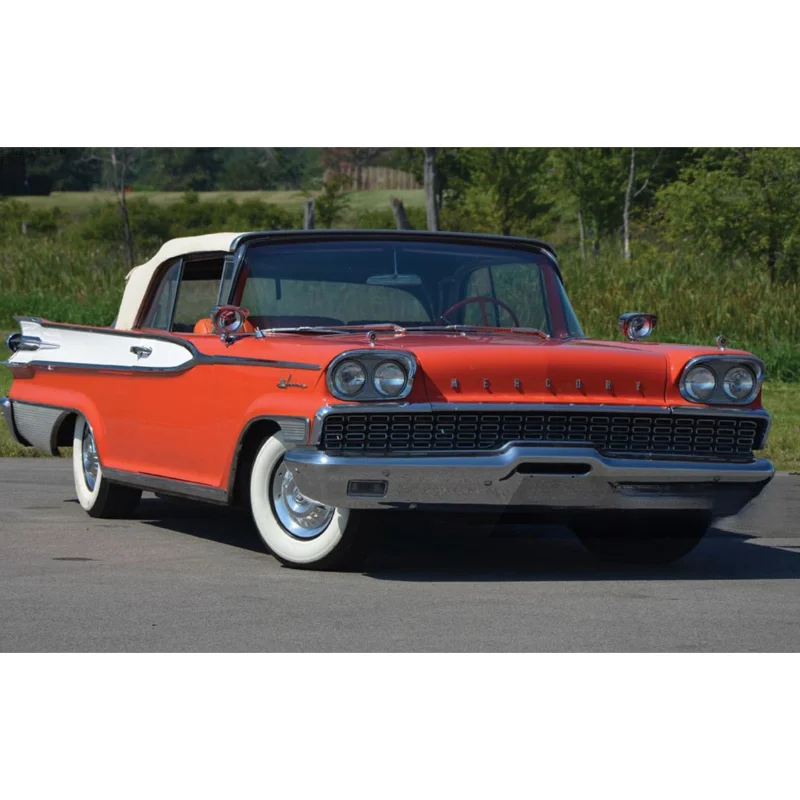1/18 Schaal Platina versie van de luxe Auto 1959 Mercury Retro Voertuig Diecast Legering Coupe Model Speelgoed Collectie Display