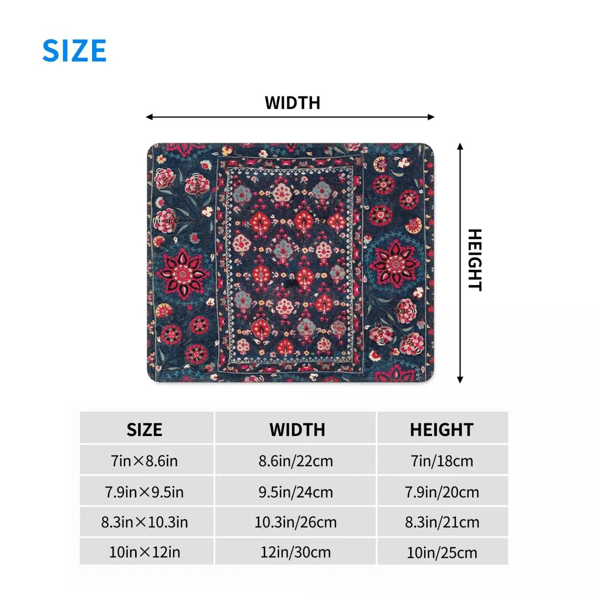 Lakai Suzani Shakhrisyabz الأوزبكية التطريز طباعة ماوس الوسادة الكمبيوتر لوحة المفاتيح ماوس حصيرة ألعاب الكمبيوتر حصيرة مكتبية مكتب الجدول الحصير