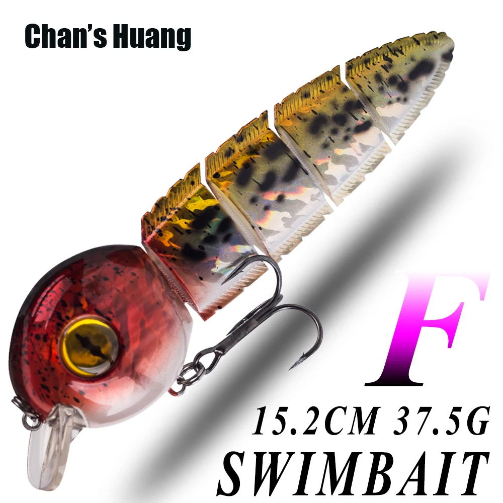 Chan's Huang 1 szt. 15.2CM 37.5G pływające przynęty wędkarskie sztuczne segmentowe zestaw przynęt wieloprzegubowe twarda przynęta kijanki
