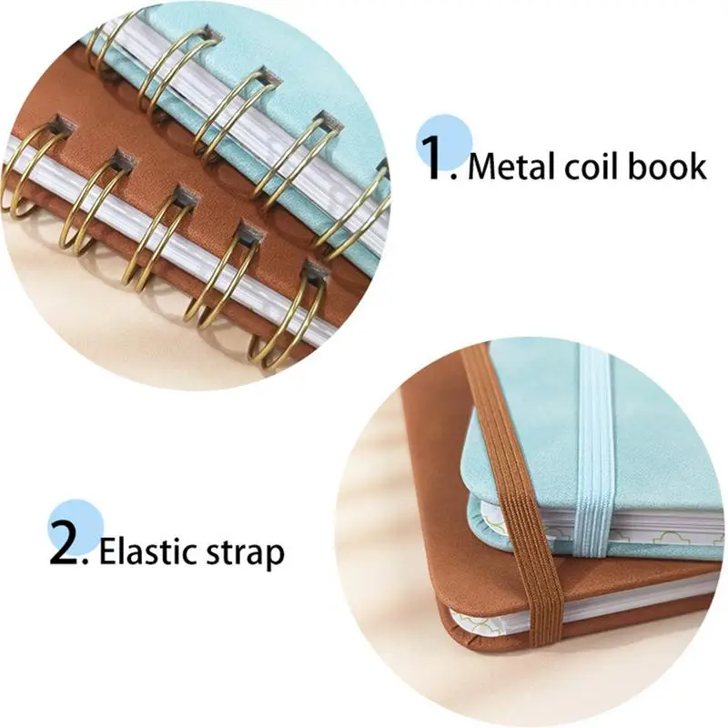 Monthly Planner Books Small Spiral Notebook Hard Cover 2024 Planner Waterproof Pocket Journal Notebooks Weekly And Monthly