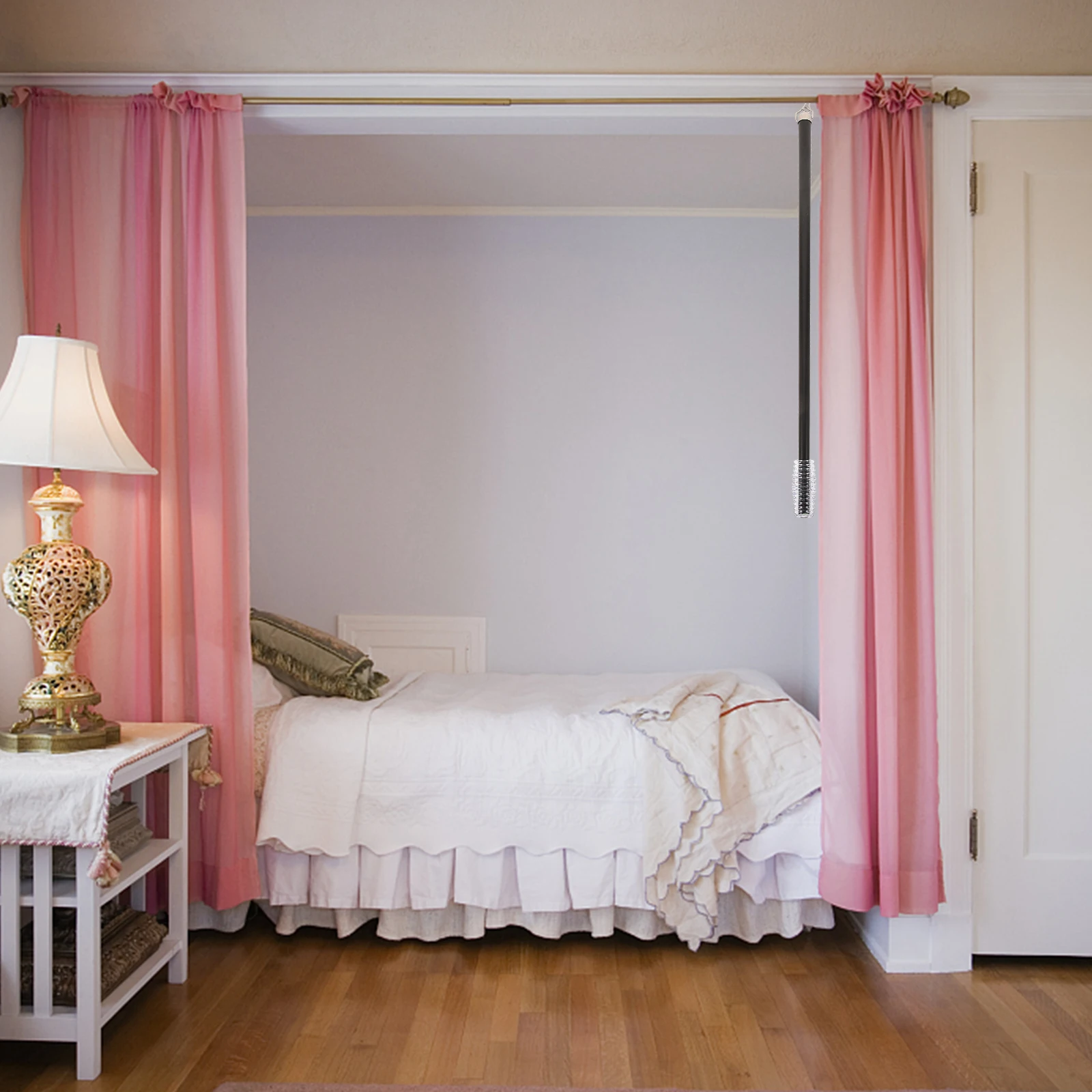 

Drapery Pull Rod Curtain Wand Plastic Aluminum Alloy Curtain Opener Stick for Vertical Blinds Window Use Drapery Wand