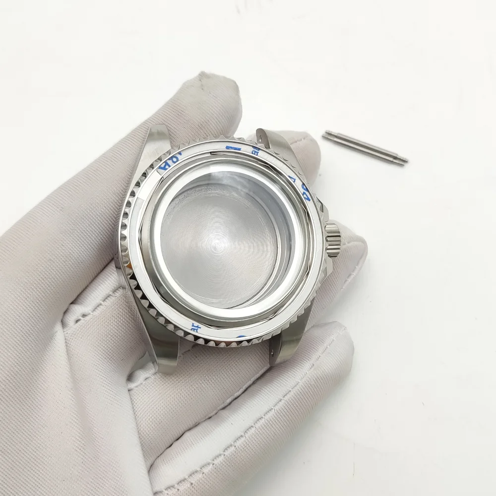 นาฬิกาผู้ชาย42มม., นาฬิกากรอบนาฬิกากลไกอัตโนมัติตัวเรือน NH35นาฬิกา Superluminova หน้าปัดคู่ปฏิทิน