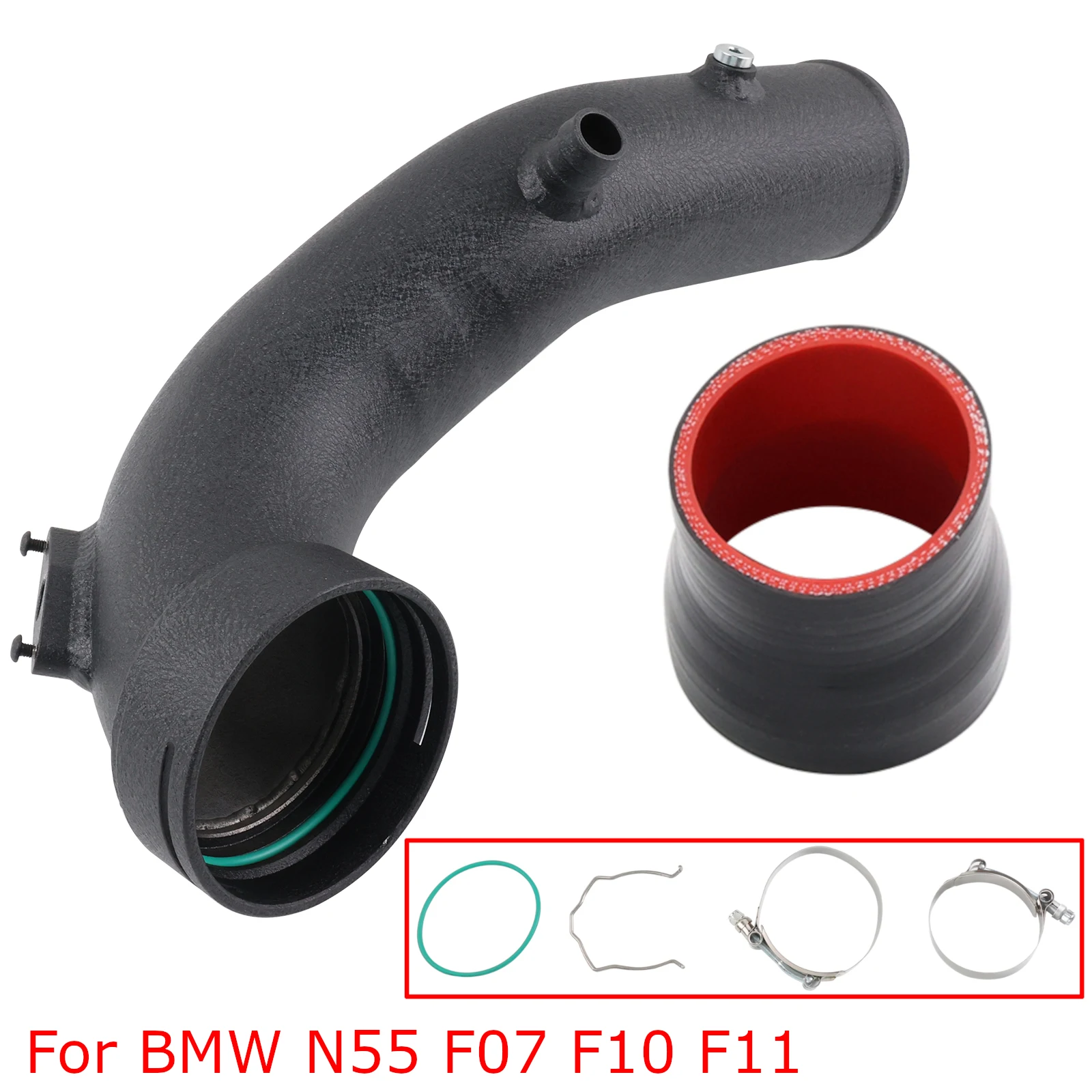 

Комплект трубок зарядки интеркулера, трубка турбонаддува для BMW 2011+ N55 F07 F10 F11 535i 640i 740i X5 X6, алюминиевая впускная зарядная трубка