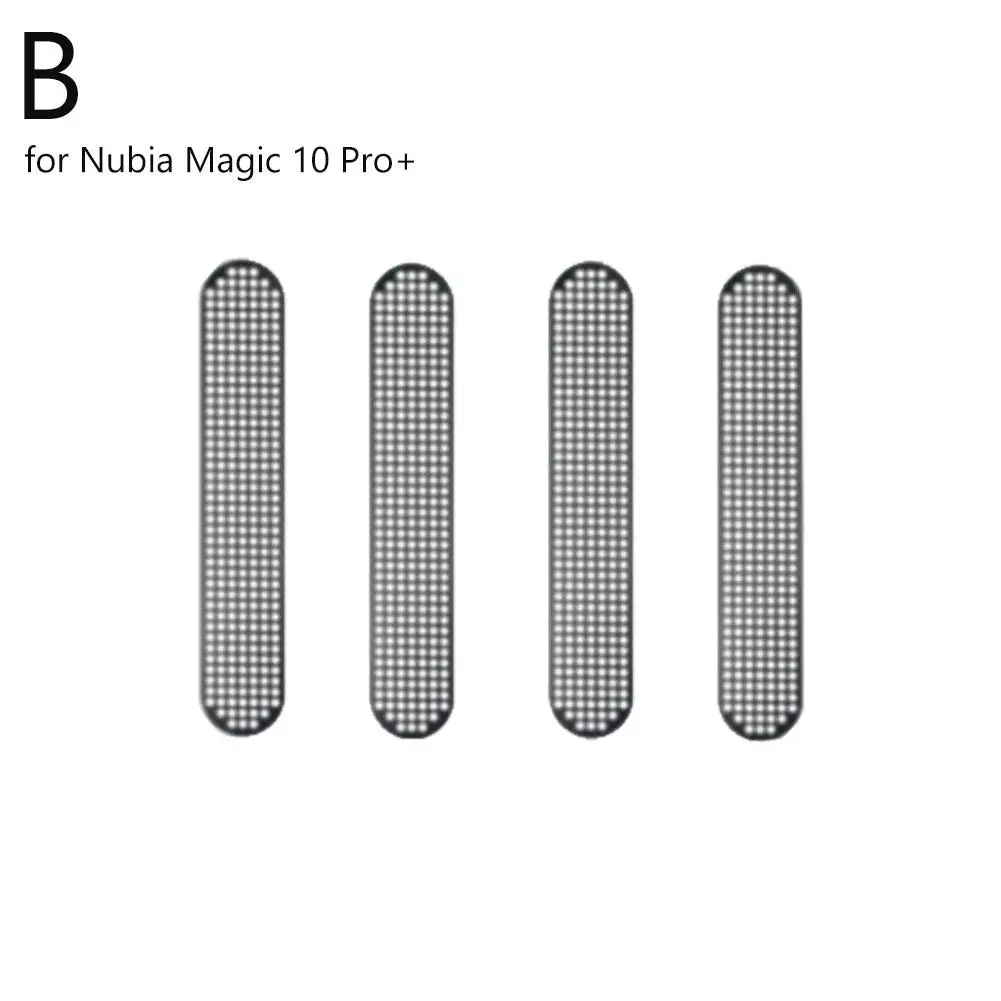 For For Nubia Red Magic 10 Pro Plus Phone Dustproof Net Stickers Dustproof Earpiece Speaker Hole Metal Mesh Dust Cover 4PCS Y3L4
