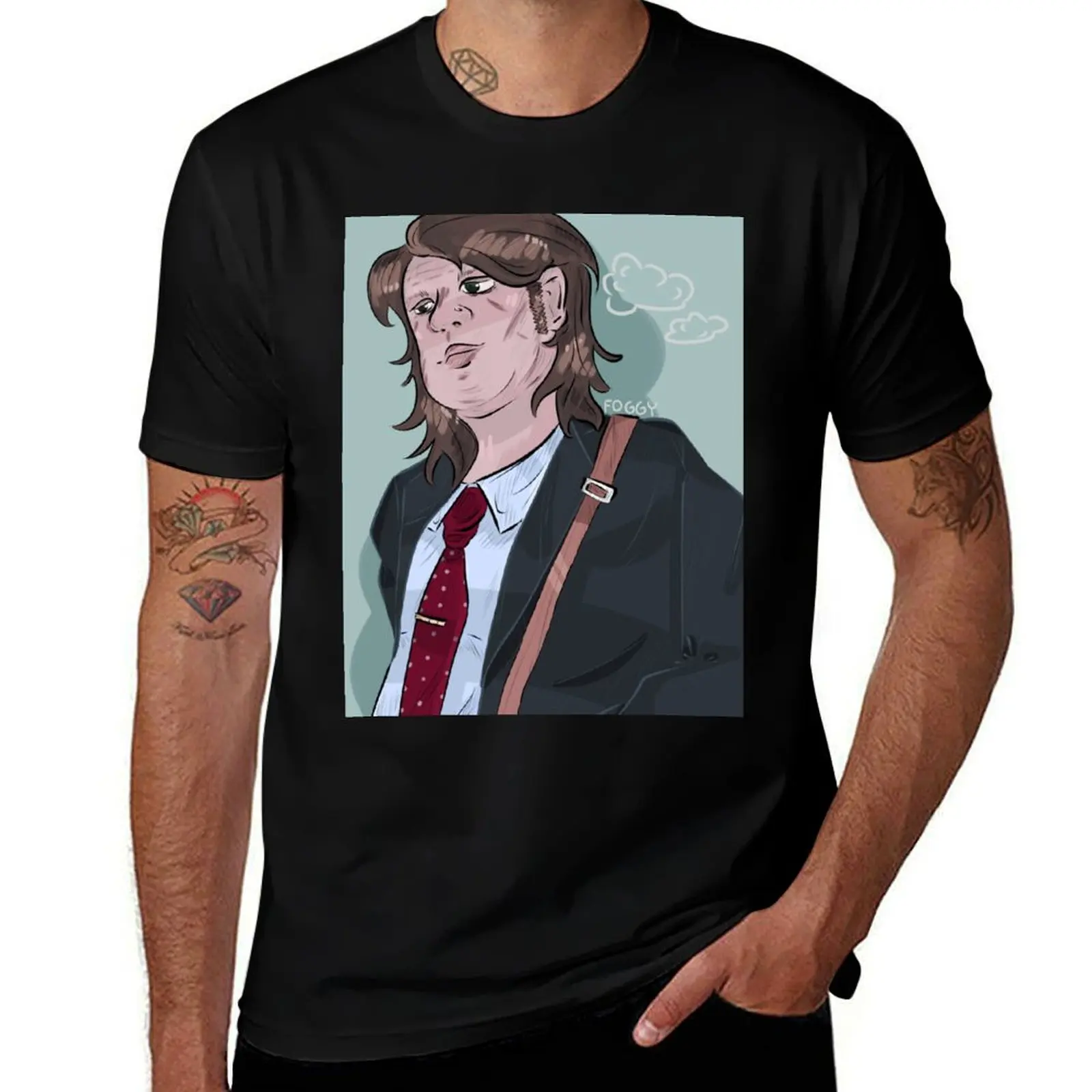 

foggy dare devil art T-Shirt customs vintage baggy shirts mens cotton t shirts