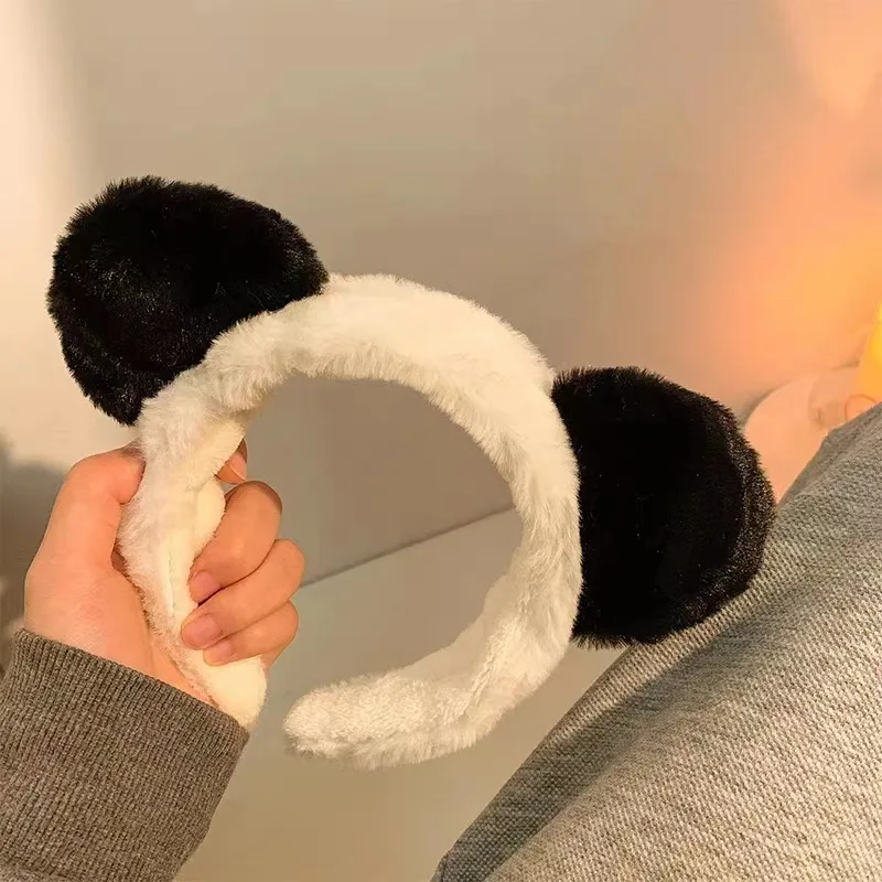 1pc Cartoon Cute Little Bear Ears Plush Hair Strap Female Fury Wide Edge Hairband Headband Bundle Hair Strap Autumn Winter