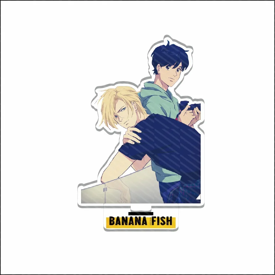 Japan BANANA FISH Anime Figures Aslan Jade Callenreese Acrylic Stands Okumura Eiji Character Model Plate Desk Decor Fans Gift