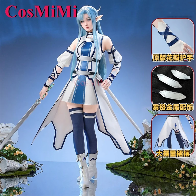 

CosMiMi Anime Sword Art Online Yuuki Asuna Cosplay Costumes Water Elf Gorgrous Battle Uniforms Carnival Party Role Play Clothing