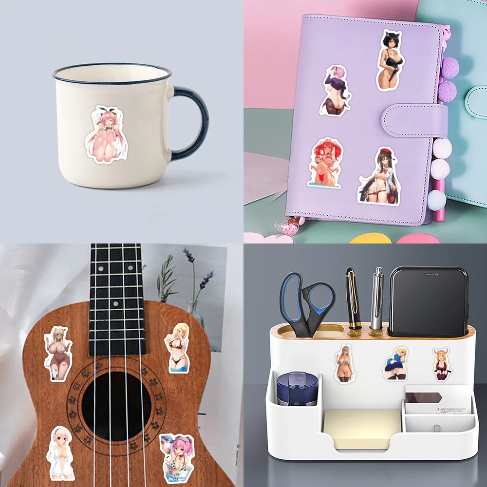 10/60/120 قطعة مثير الفتيات Waifu الكبار ملصقات أنيمي الكتابة على الجدران الشارات DIY بها بنفسك كوب ماء محمول الأمتعة جراب هاتف ملصق مضاد للمياه #6