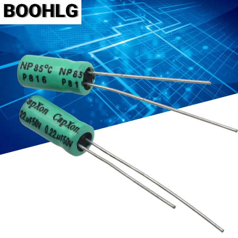 20 sztuk oryginalny NP połączenie częstotliwości dźwięku niepolarny kondensator elektrolityczny 50v 0.22uf 5X11mm