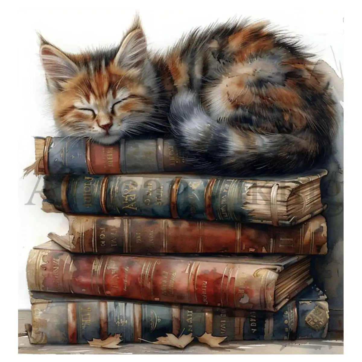Kitapta Kedi 30X30 CM/11.8 inç çapraz dikiş Kiti diy 11CT/14CT Nakış Hobi işçiliği malzemeleri nakış ve yaratıcılık