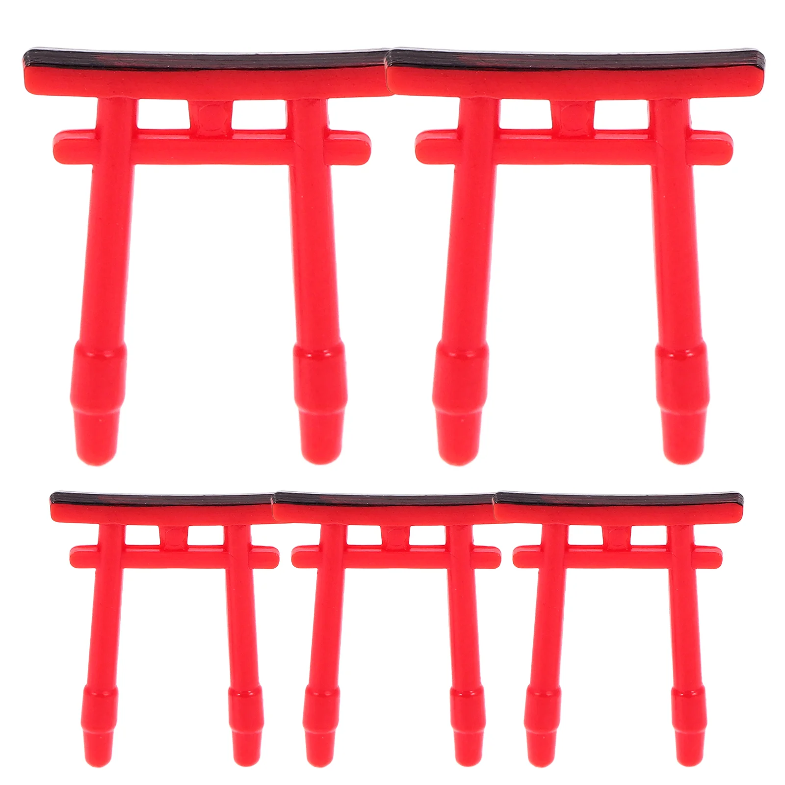 

5 Pcs Mini Torii Gate Decor Japanese Shrine Arch Landscape Moss Garden nament Set Fish Tank Home Outdoor Decor