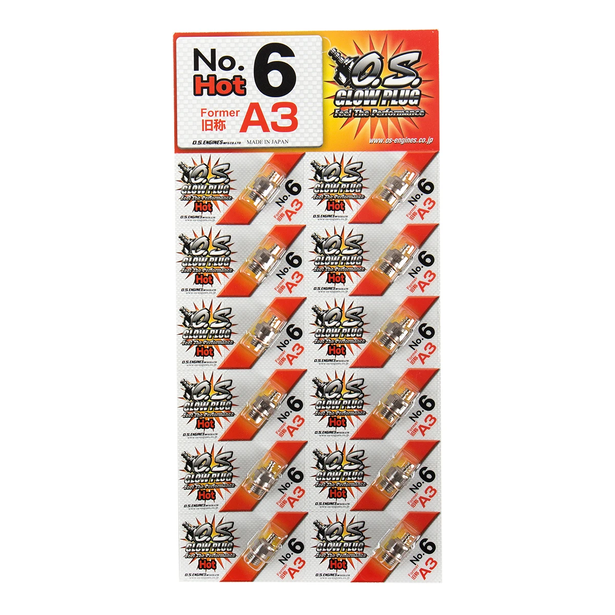 100 % Original RC-Teile Glühkerze OS O.S. Ehemaliger A3 Nr. 6 # 6-Standard-Glühkerze Spark Hot für RC Car Truck Nitro Engine
