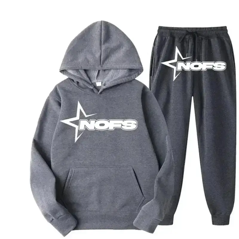 Men and women sets hoodie and pants 2-pieces sets Harajuku hip hop fashion punk rock Gothic sweatpants suits streetwear