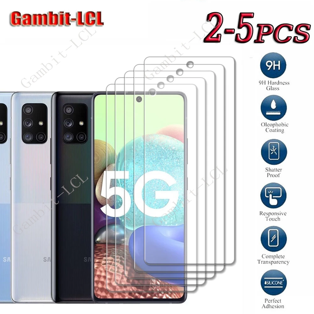 2-5PCS 9H HD Tempered Glass For Samsung Galaxy A71 5G  ON SamsungGalaxyA71 GalaxyA71 6.7"  Screen Protector Cover Film