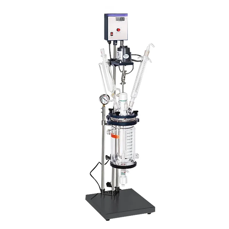 Double-layer glass reactor laboratory single-layer high-temperature hydrothermal synthesis reactor 1L/5L/10L/200L