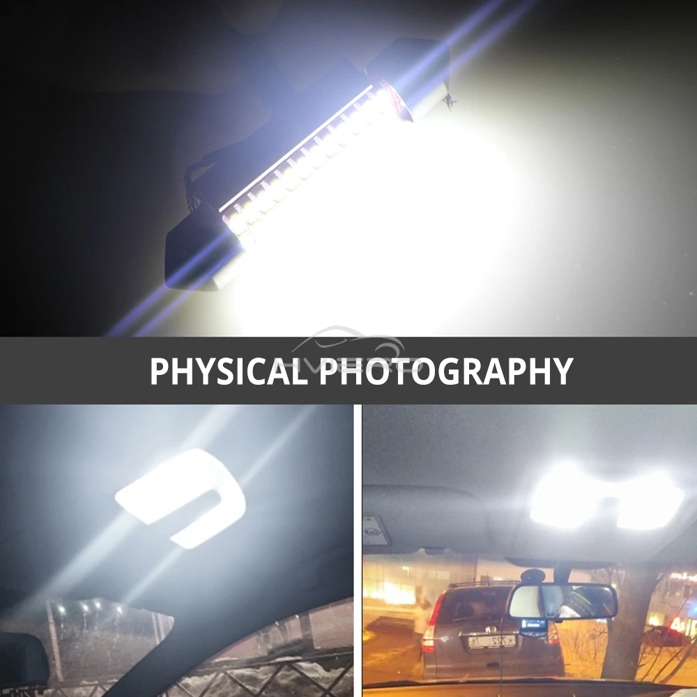1/2/4/10pcs C5W C10W 자동차 Led 화이트 페스툰 4014 울트라 브라이트 돔 라이트 자동 인테리어 독서 램프 트렁크 번호판 전구 12V 썸네일 4