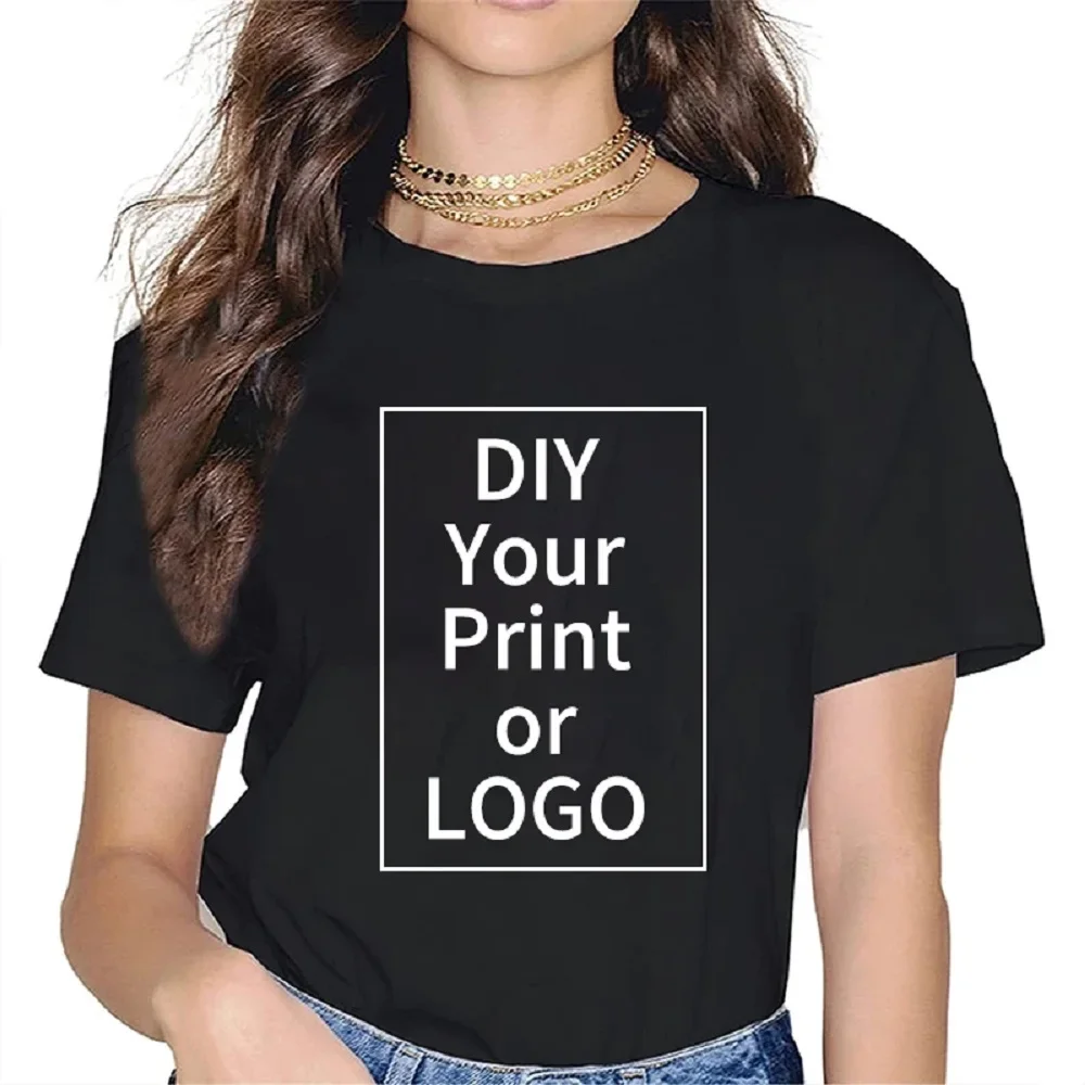 Benutzer definierte T-Shirt Druck Logo Design Ihr eigenes Text Logo 3d gedruckt Foto Kurzarm Männer und Frauen personal isierte T-Shirt Geschenk