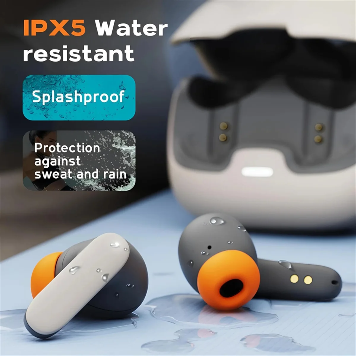 

Wireless Bluetooth Skin Type Earphones Dual Mic ENC Noise Reduction in Ear Low Delay Earbuds True Wireless Stereo