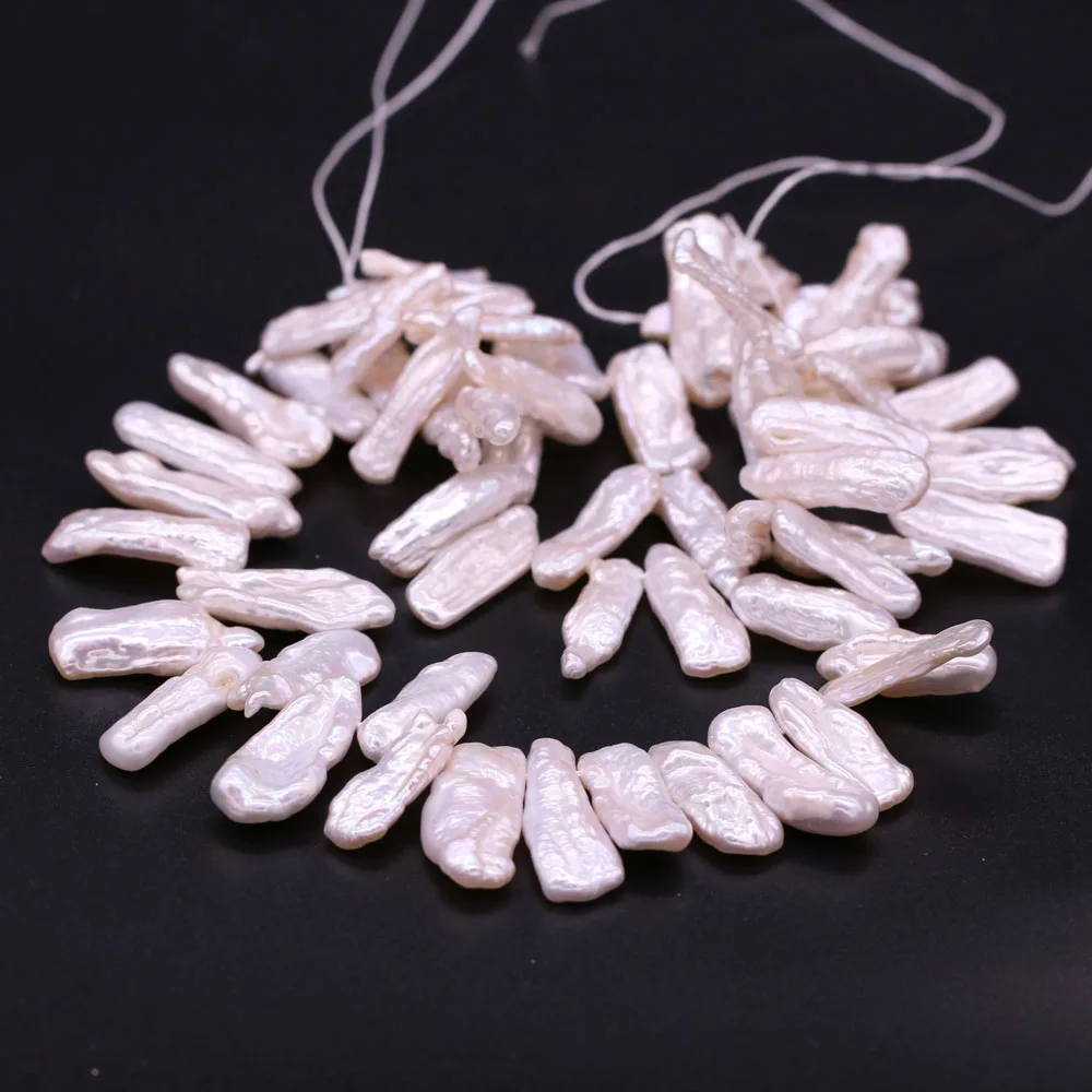 Natural Freshwater Baroque Pearl Beading Colorful Pipa Pearl Beads for Jewelry Making Necklace DIY Bracelet 8x20mm