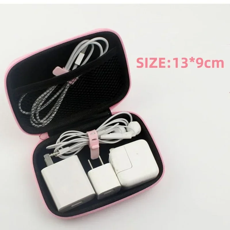 Kawaii Sanrio Hello Kitty Kuromi Pochacco Storage Bag Data Cable Protection Bag Mobile Phone Charger Earphone USB Portable  Box