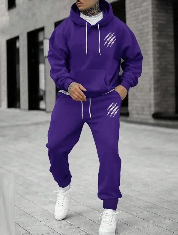 Sudaderas y pantalones con capucha estampadas para hombre y mujer, ropa deportiva con estampado de pata de animal para korer, m #5