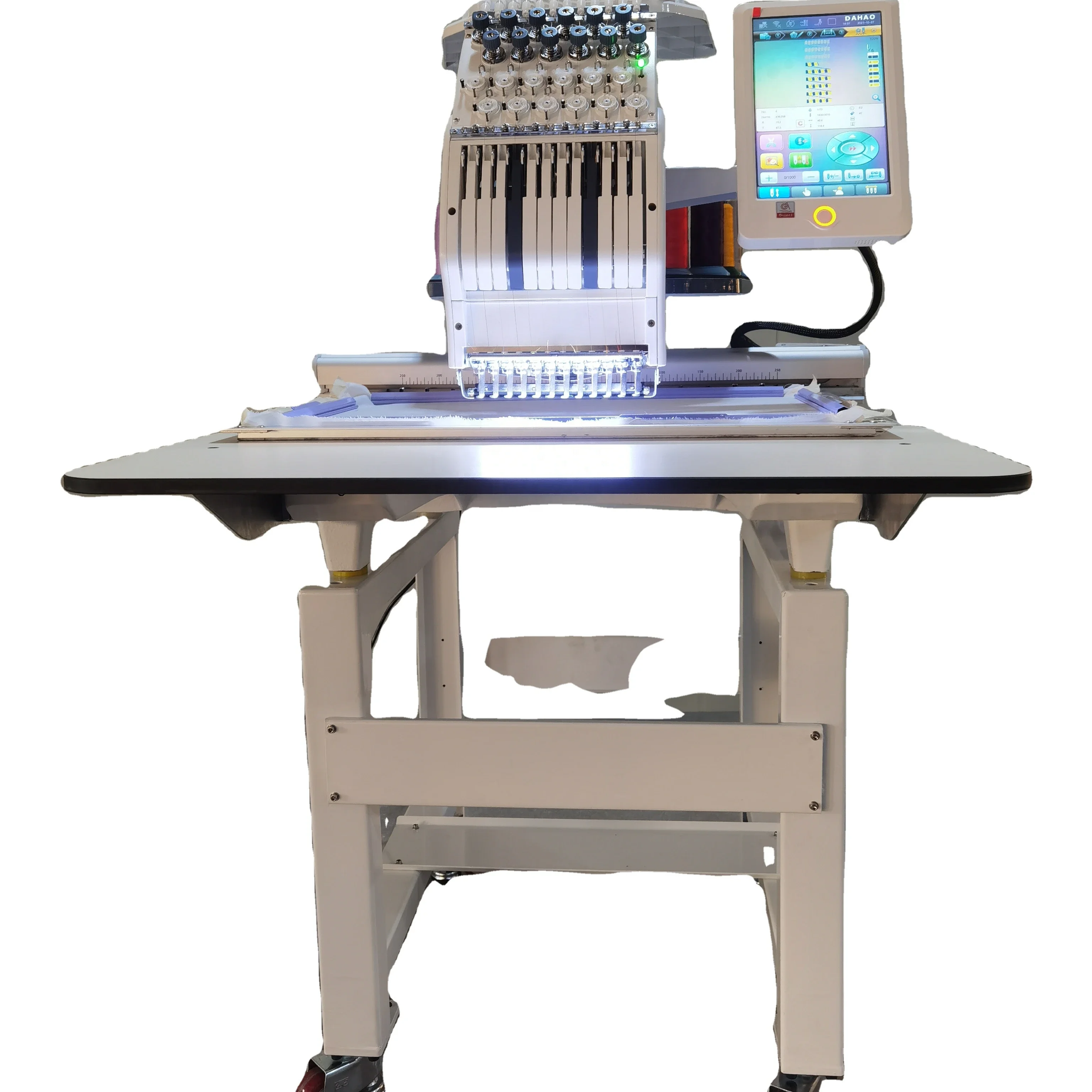 New Special Single Head 12 Needles Factory Computerized Cap Garment T-Shirt Flat Patch Towel Embroidery Machine for Sale