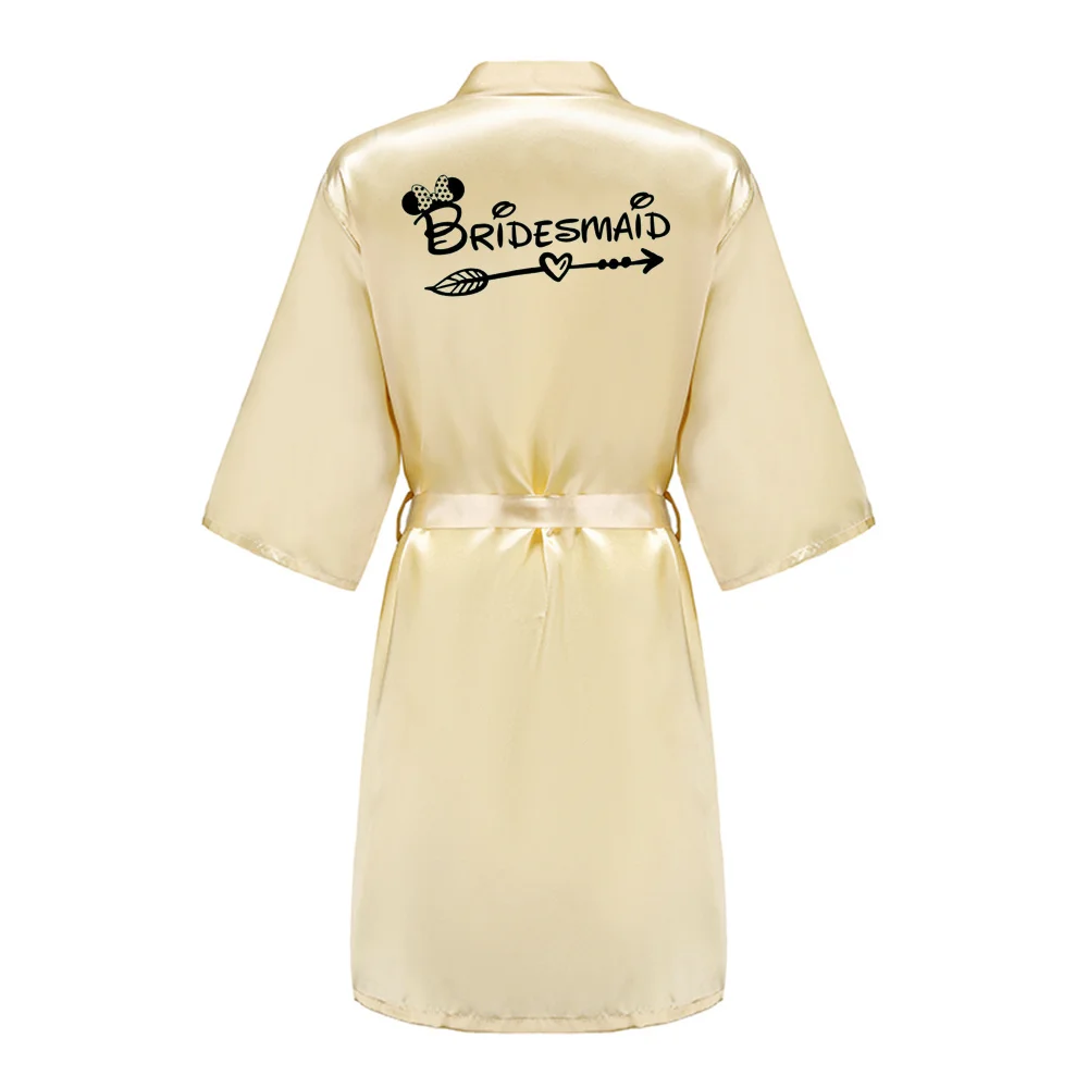 BRIDESMAID Women Wedding Satin Dressing Gown Personalized Bathobe Bridal Party Robes Bridesmaid Robes gift Team Bride