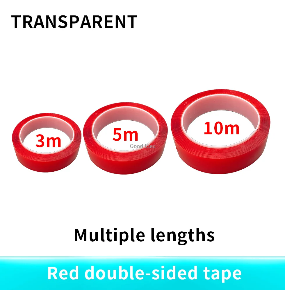 على الوجهين طول 3M 5 مللي متر 6 مللي متر 8 مللي متر 10 مللي متر 12 مللي متر 15 مللي متر قوي واضح شفاف الاكريليك رغوة لاصق Tapedouble الوجهين لاصق