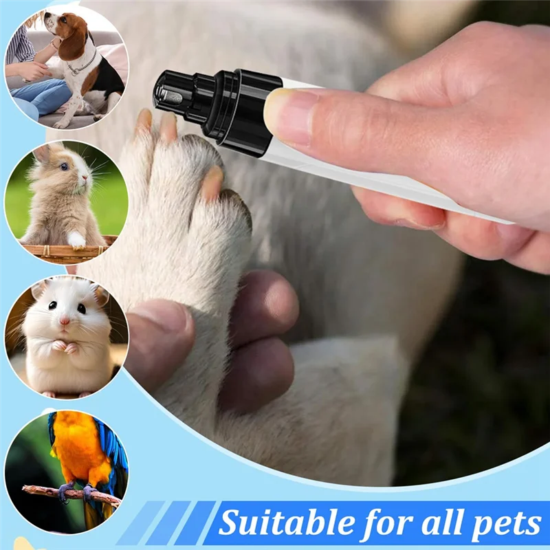 【Berserk】Rechargeable Usb Pet Nail Grinder Nail Grinder For Dogs Cat And Dog Nail Clippers