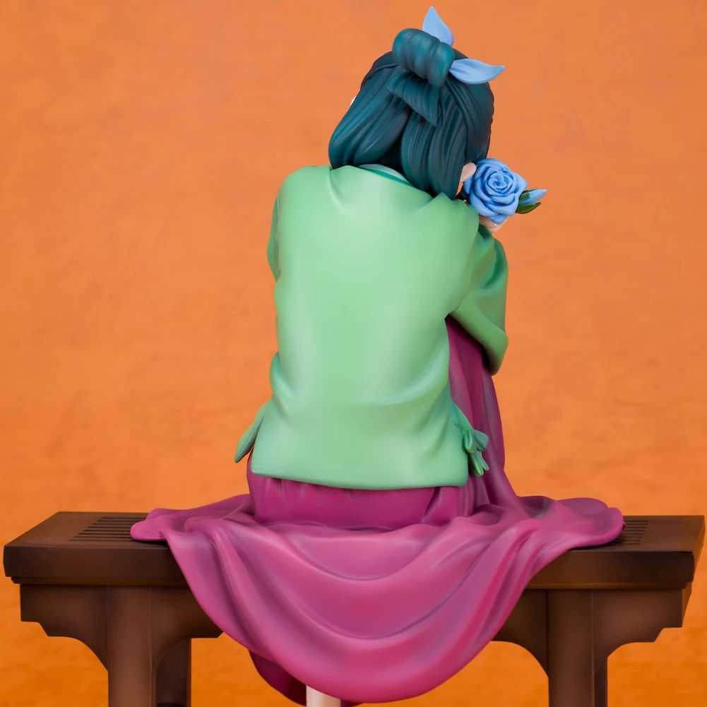 Figura de Anime Maomao figura de acción Maomao estatuilla pose sentada con accesorios de taburete figura de niña modelo colección estatua regalos de muñecas