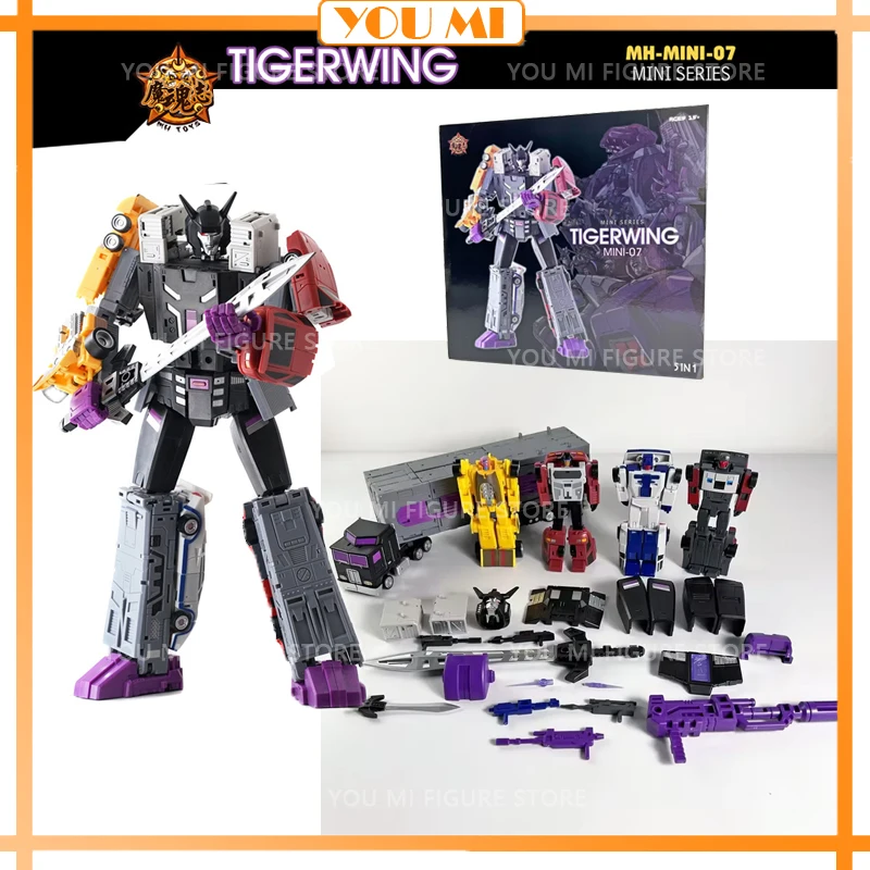 In Stock Transformation MHZ Toy 5in1 MINI-07 Toy TIGERWING Motormaster Menasor Breakdown Wildrider Action Figure Collection Gift