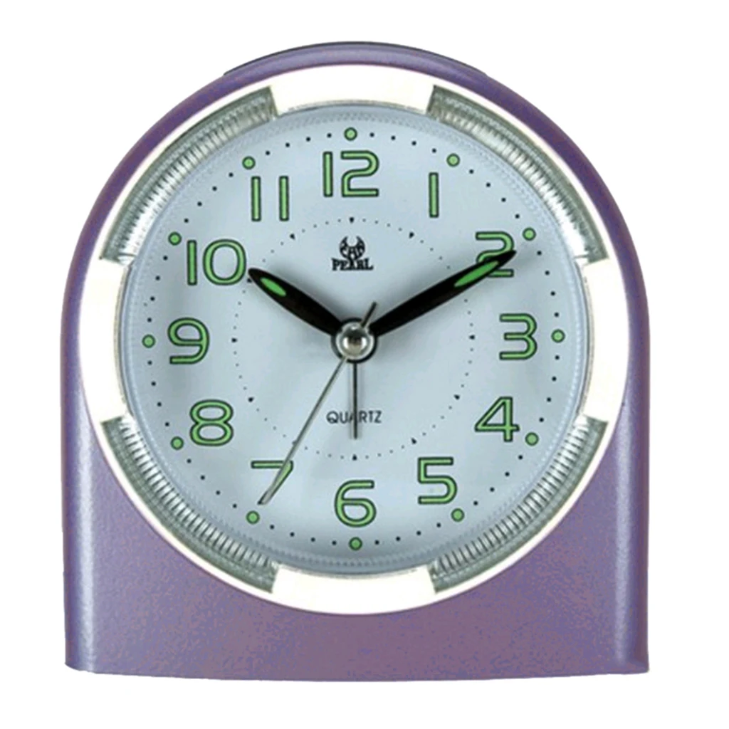 Battery Operated Digital Alarm Clock with Luminous Hands Snooze Feature Lightweight Plastic for Bedside