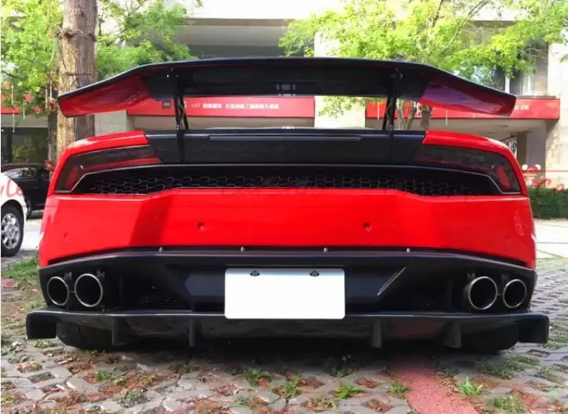 

Real Carbon Fiber Rear Bumper Diffuser Lip Trunk Spoiler Body Kit for Lamborghini Huracan LP600 LP610 2014-2018